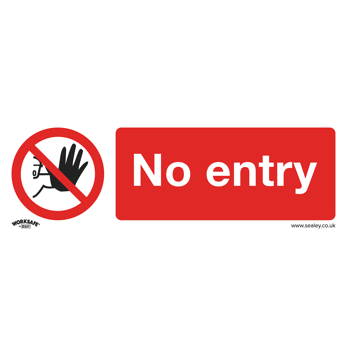 No Entry Safety Sign - Self-Adhesive Vinyl SS14V1