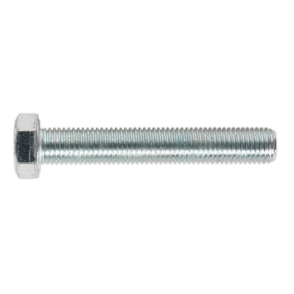 8.8 Zinc Plated HT Setscrew M16 x 100mm, DIN 933 - Pack of 5 SS16100