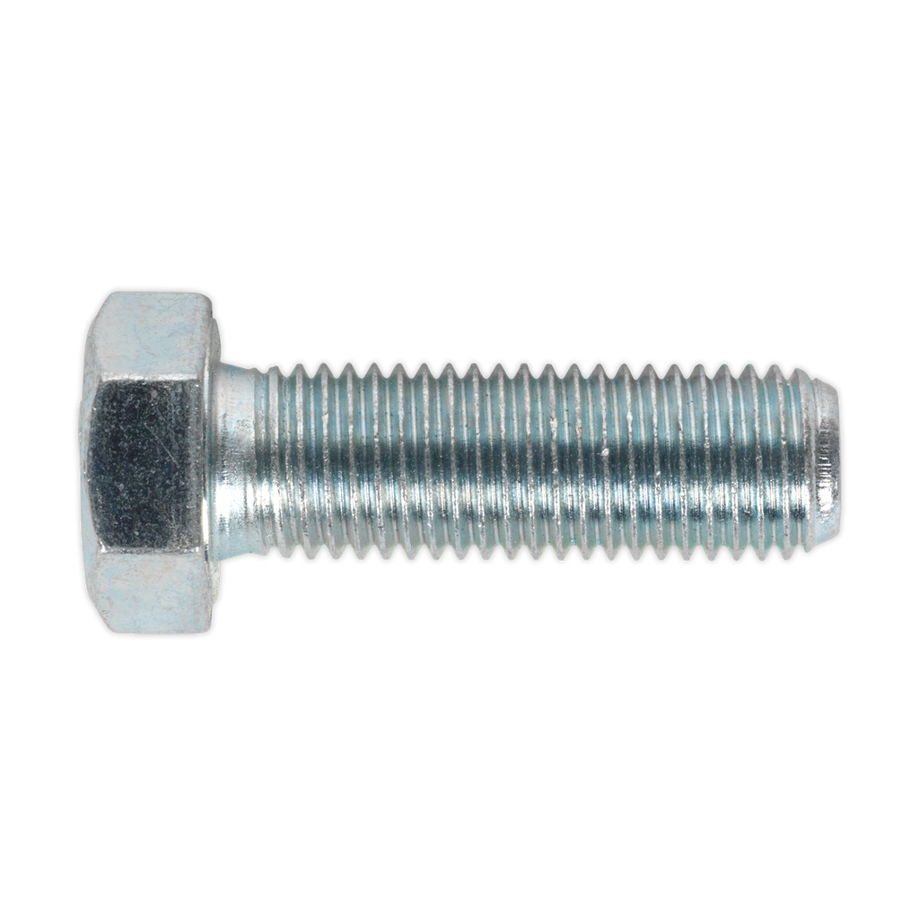 8.8 Zinc Plated HT Setscrew M16 x 50mm, DIN 933 - Pack of 10 SS1650
