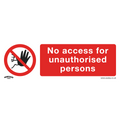 No Access Safety Sign - Rigid Plastic SS17P1