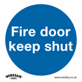 Fire Door Keep Shut Safety Sign - Rigid Plastic SS1P1