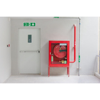 Fire Exit (Down) Safety Sign - Self-Adhesive Vinyl SS22V1
