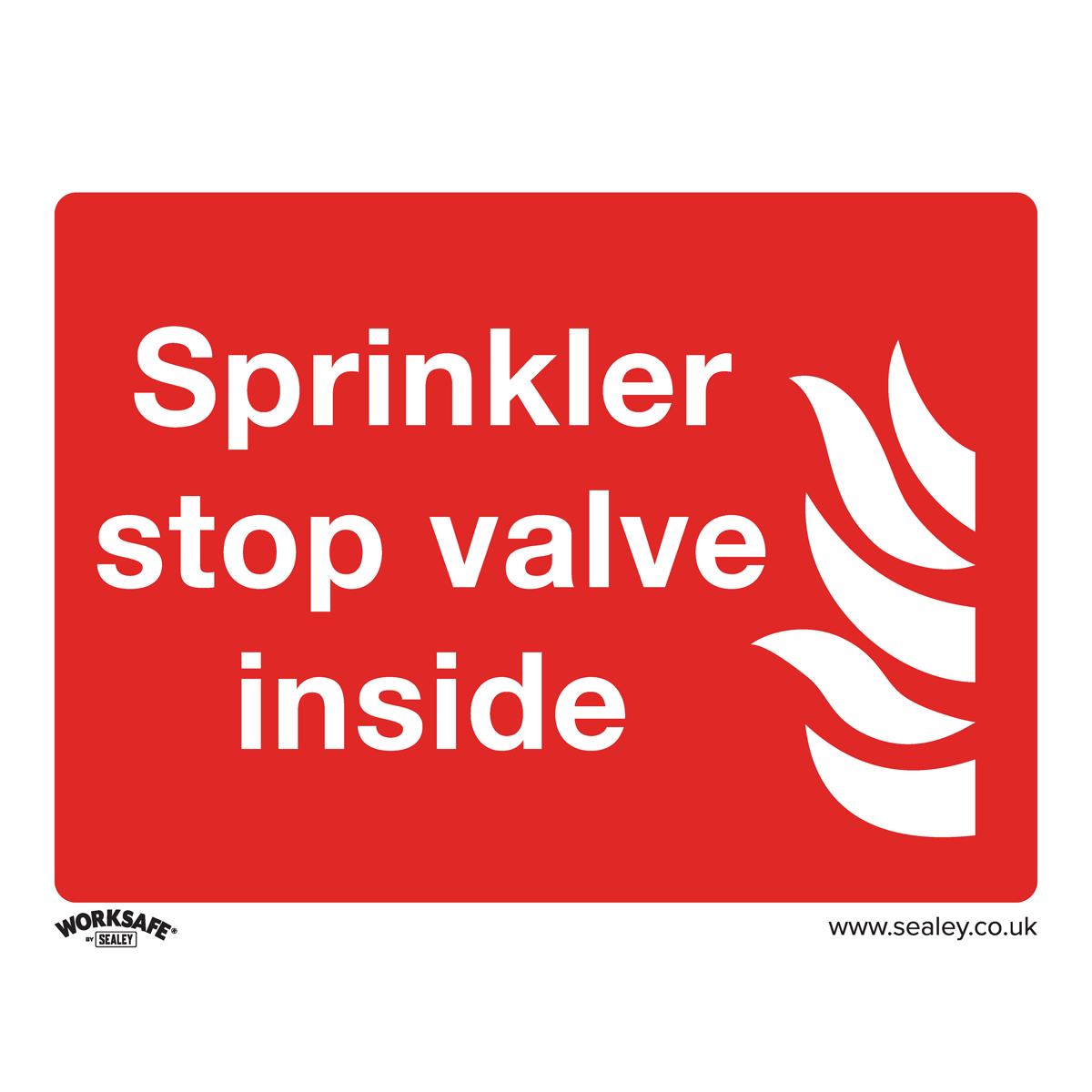 Sprinkler Stop Valve Safety Sign - Rigid Plastic SS23P1