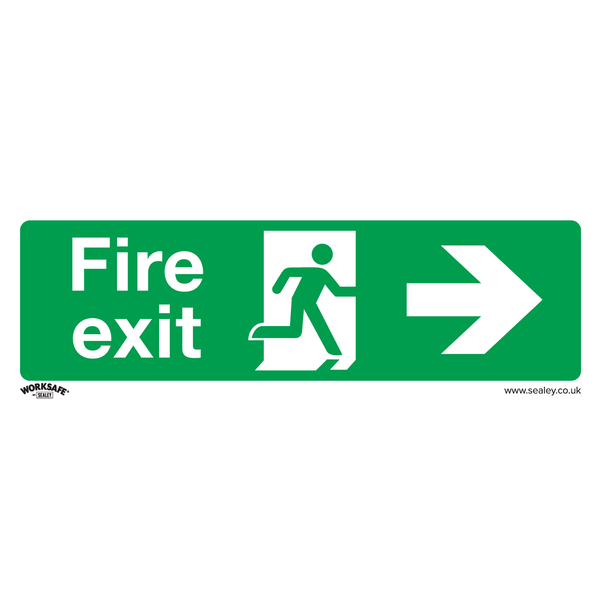 Fire Exit (Right) Safety Sign - Self-Adhesive Vinyl SS24V1