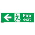 Fire Exit (Left) Safety Sign - Rigid Plastic SS25P1