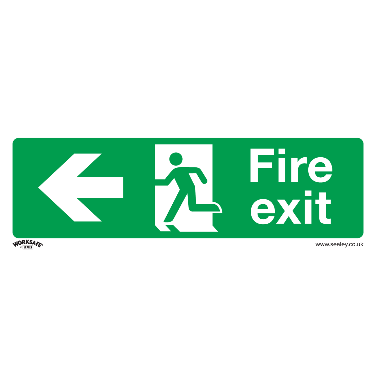 Fire Exit (Left) Safety Sign - Rigid Plastic SS25P1
