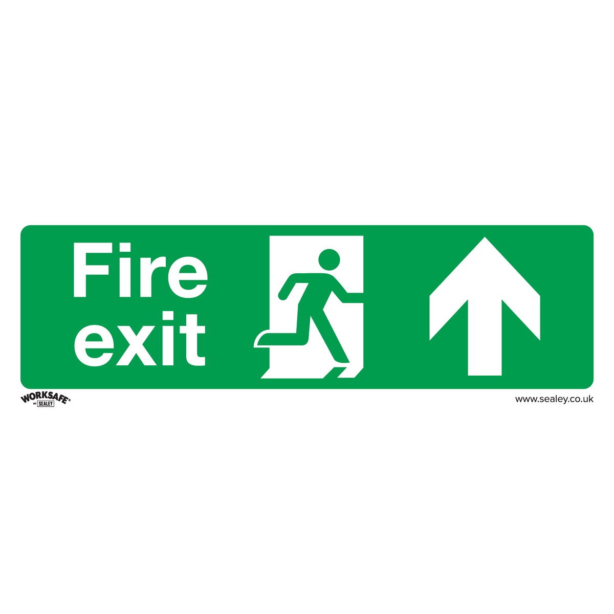 Fire Exit (Up) Safety Sign - Rigid Plastic SS28P1