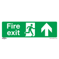 Fire Exit (Up) Safety Sign - Self-Adhesive Vinyl SS28V1