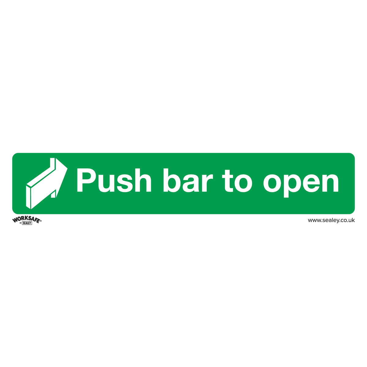 Push Bar To Open Safety Sign - Self-Adhesive Vinyl SS29V1