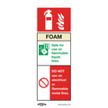 Foam Fire Extinguisher Safety Sign - Rigid Plastic SS30P1