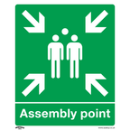 Assembly Point Safety Sign - Rigid Plastic SS37P1