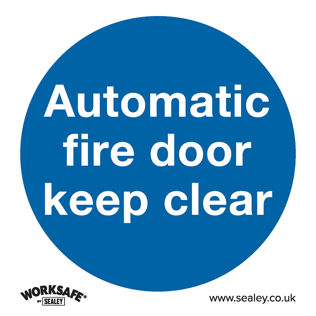 Automatic Fire Door Keep Clear Safety Sign, Rigid Plastic - Pack of 10 SS3P10