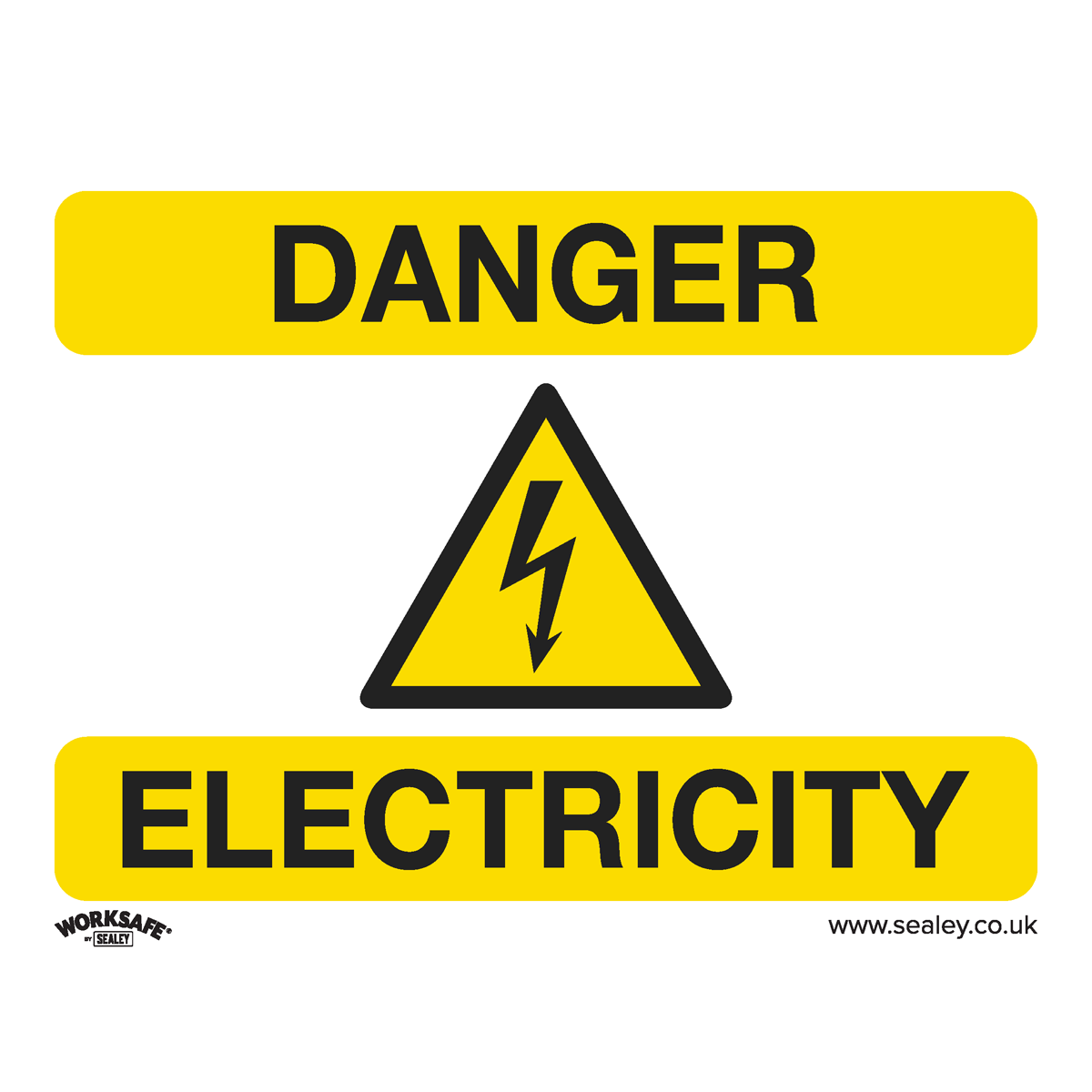 Danger Electricity Safety Sign, Rigid Plastic - Pack of 10 SS41P10