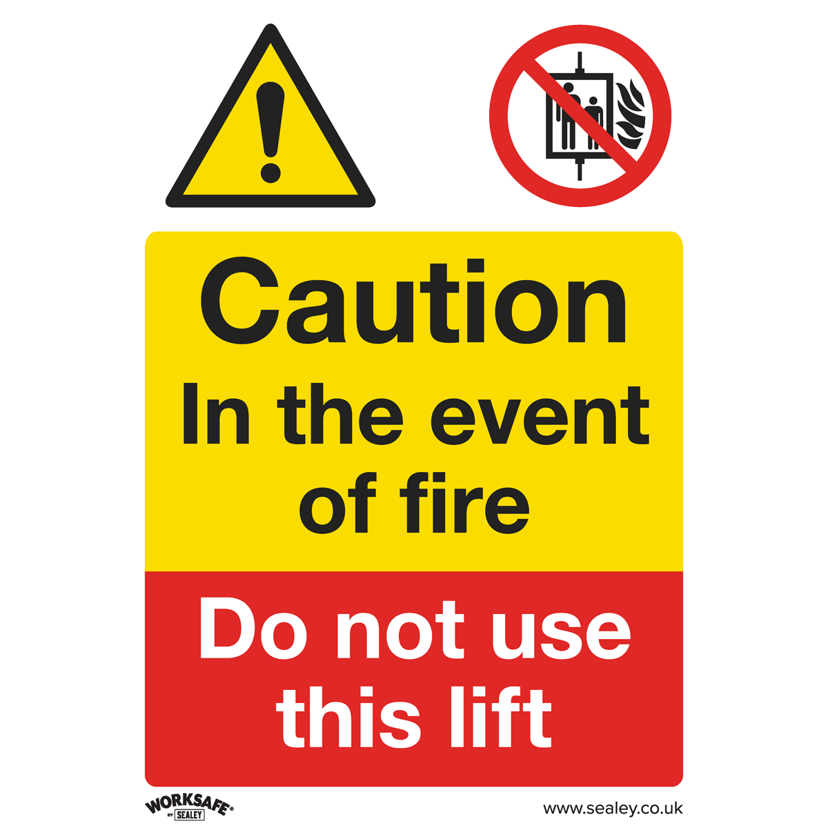 Caution Do Not Use Lift Safety Sign, Rigid Plastic - Pack of 10 SS43P10