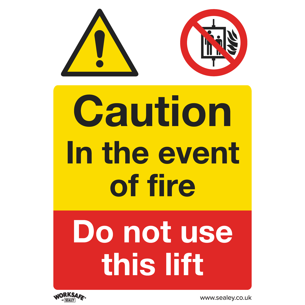 Caution Do Not Use Lift Safety Sign, Self-Adhesive Vinyl - Pack of 10 SS43V10