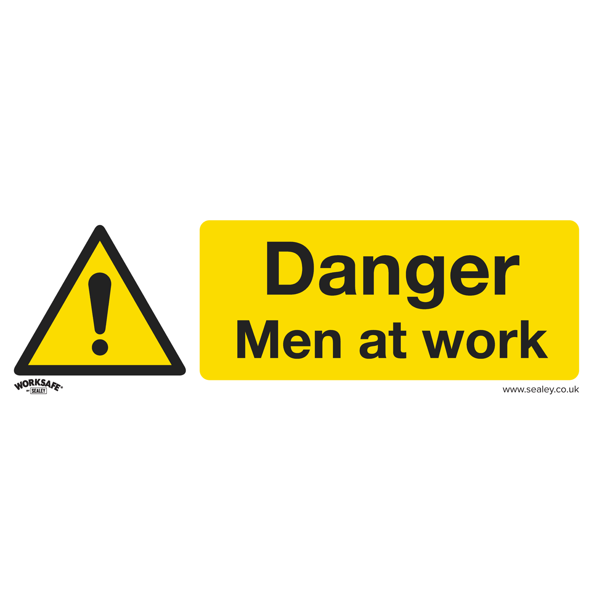 Danger Men At Work Safety Sign - Self-Adhesive Vinyl SS46V1