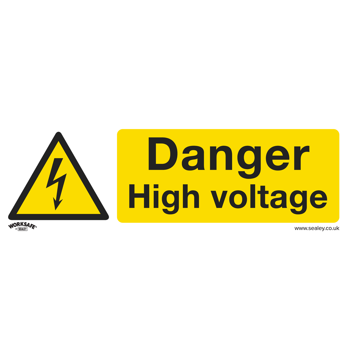 Danger High Voltage Safety Sign - Rigid Plastic SS48P1