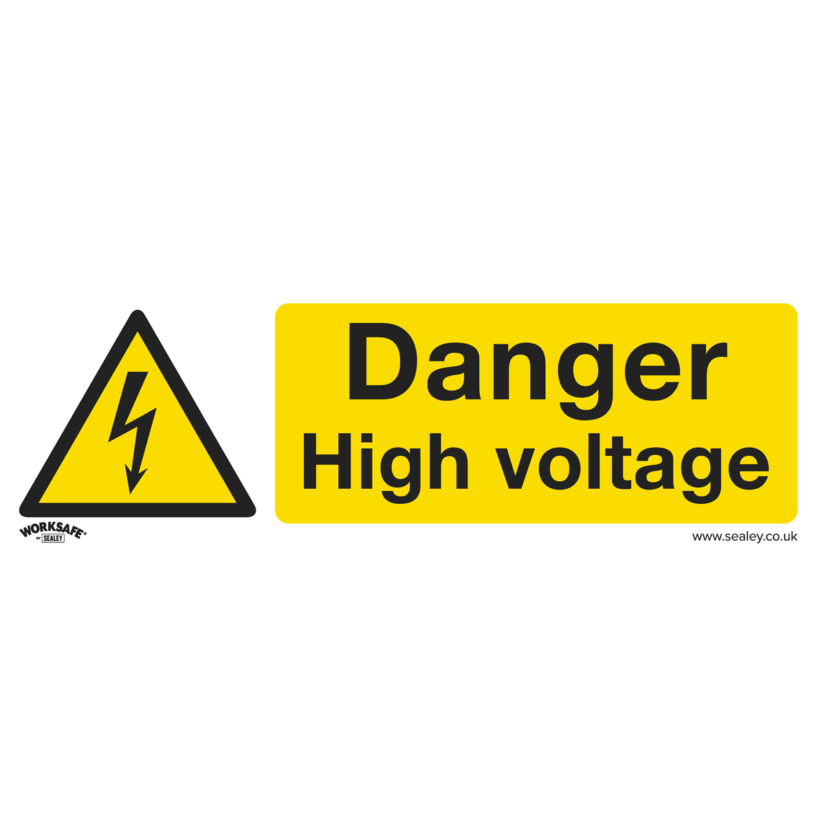 Danger High Voltage Safety Sign - Self-Adhesive Vinyl SS48V1