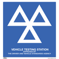 MOT Testing Station Safety Sign, Rigid Plastic - Pack of 10 SS51P10