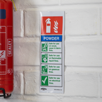 Powder Fire Extinguisher Safety Sign - Rigid Plastic SS52P1