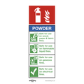 Powder Fire Extinguisher Safety Sign - Self-Adhesive Vinyl SS52V1