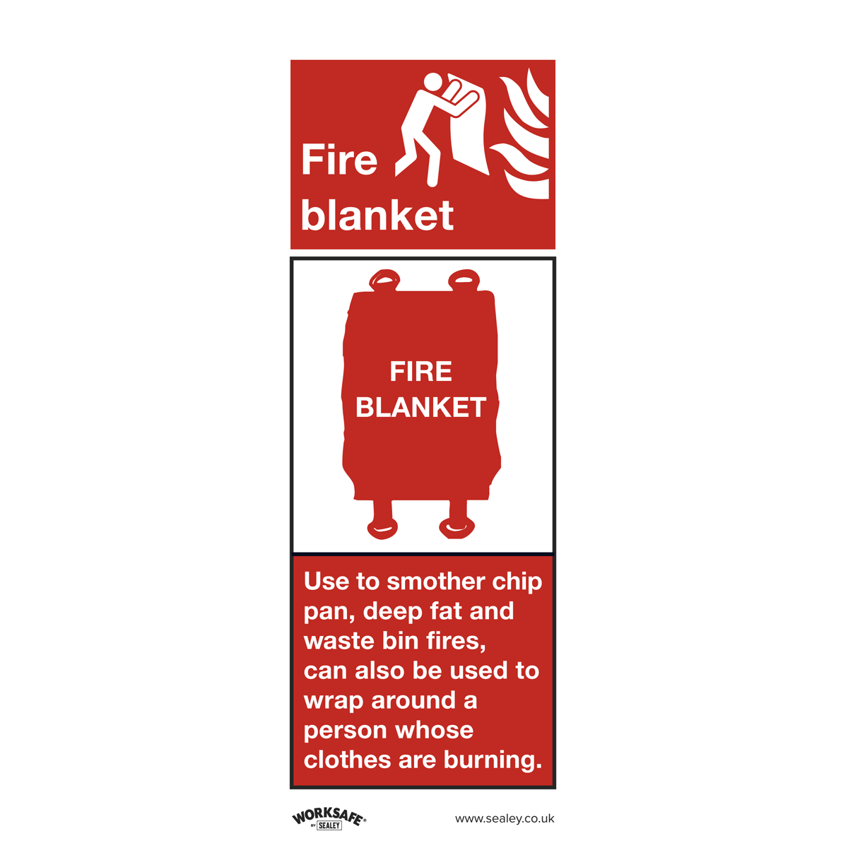 Fire Blanket Safety Sign - Self-Adhesive Vinyl SS53V1