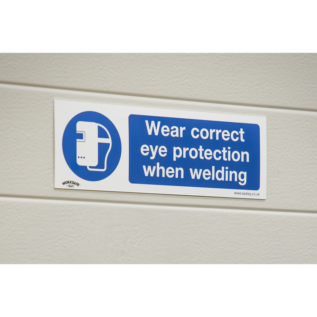 Wear Eye Protection When Welding Safety Sign - Rigid Plastic SS54P1