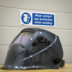 Wear Eye Protection When Welding Safety Sign - Rigid Plastic SS54P1