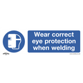 Wear Eye Protection When Welding Safety Sign - Rigid Plastic SS54P1