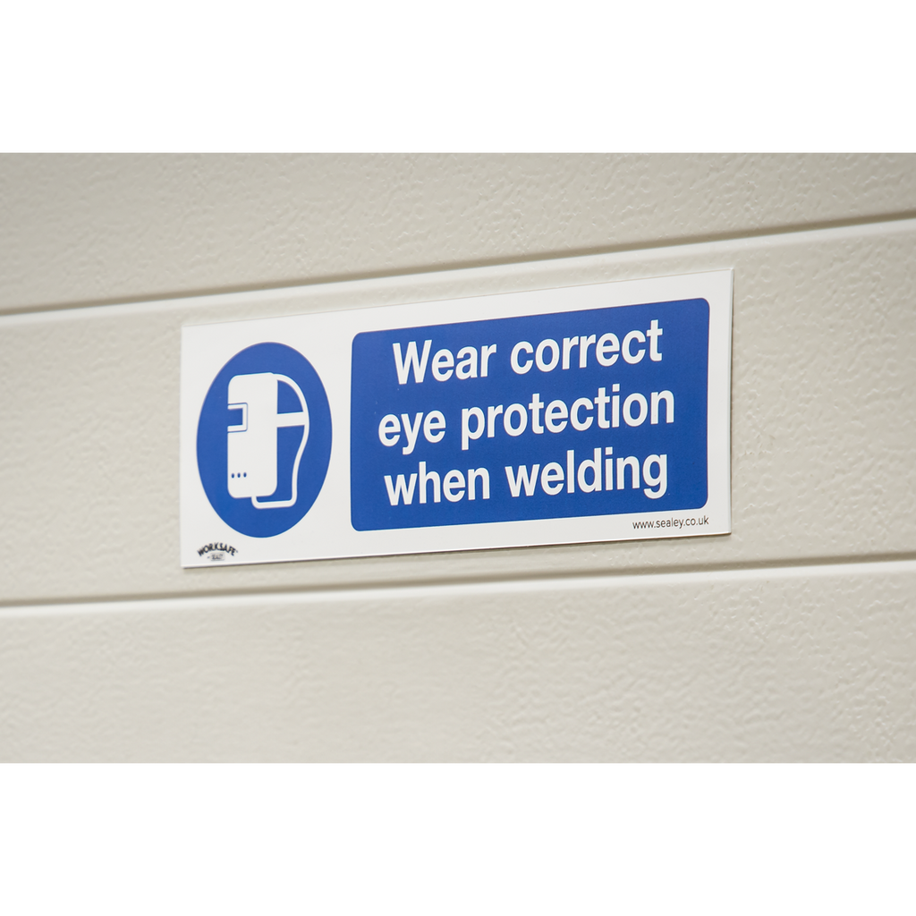 Wear Eye Protection When Welding Safety Sign - Self-Adhesive Vinyl SS54V1