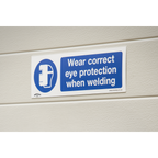 Wear Eye Protection When Welding Safety Sign - Self-Adhesive Vinyl SS54V1