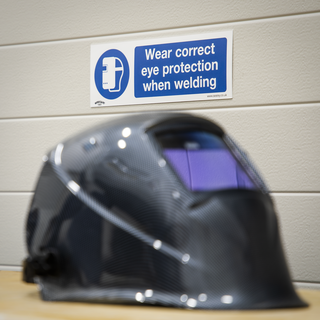 Wear Eye Protection When Welding Safety Sign - Self-Adhesive Vinyl SS54V1