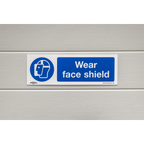 Wear Face Shield Safety Sign, Rigid Plastic - Pack of 10 SS55P10