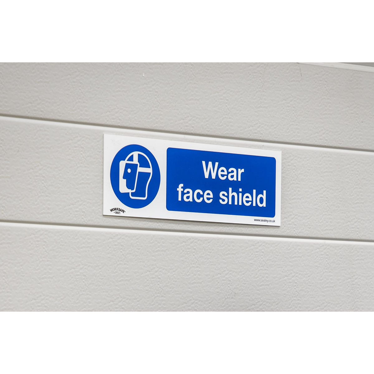 Wear Face Shield Safety Sign, Rigid Plastic - Pack of 10 SS55P10