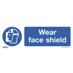 Wear Face Shield Safety Sign, Rigid Plastic - Pack of 10 SS55P10