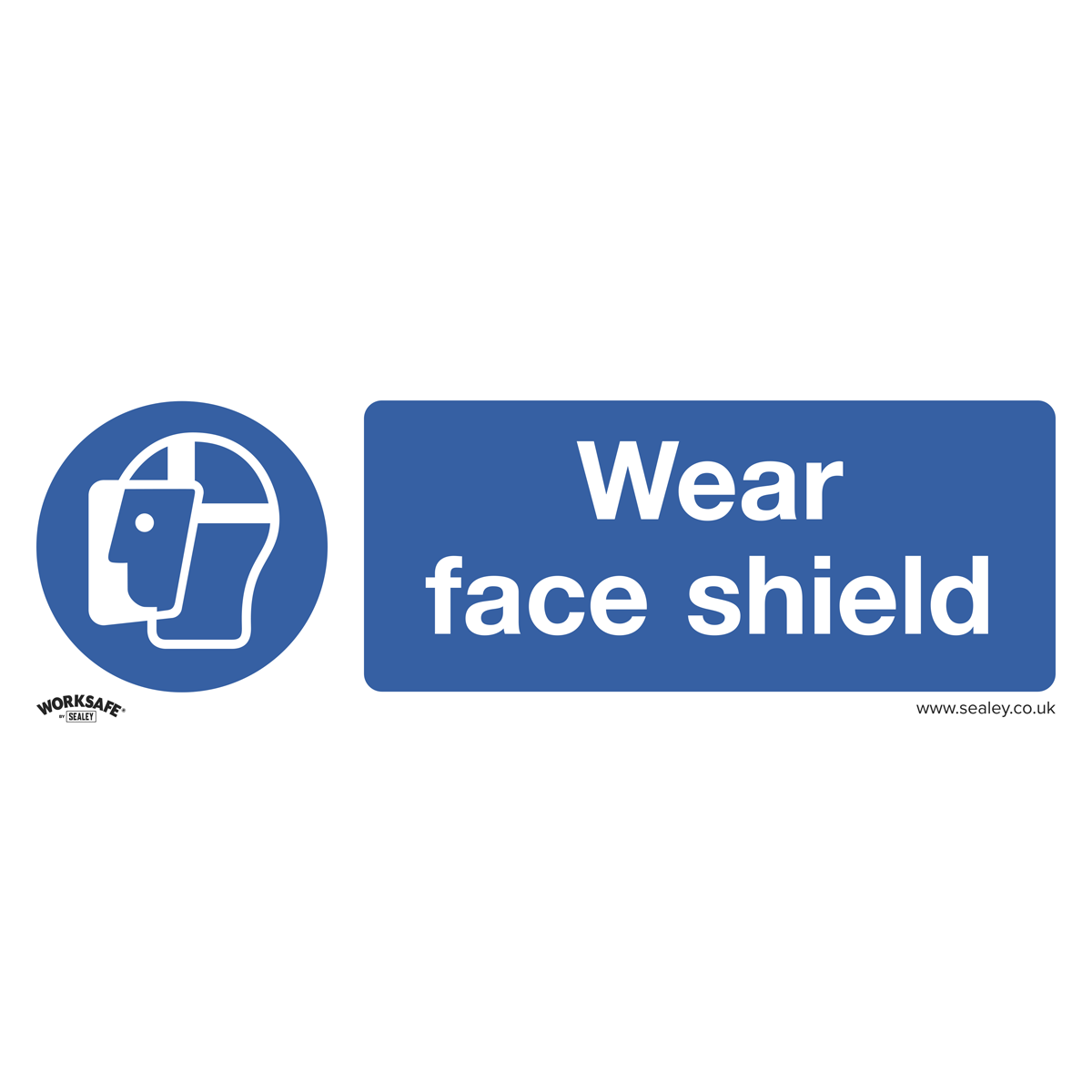 Wear Face Shield Safety Sign, Rigid Plastic - Pack of 10 SS55P10