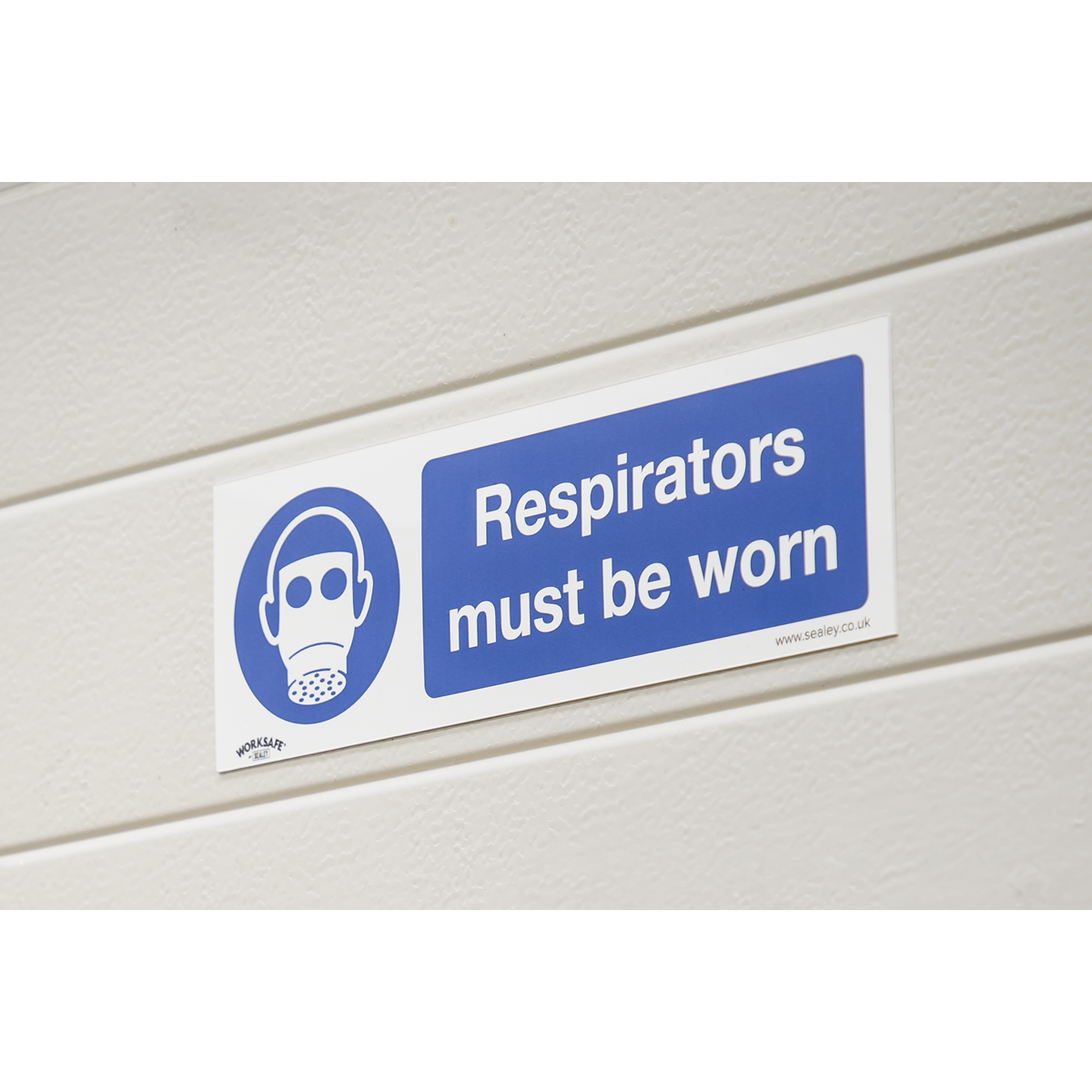 Respirators Must Be Worn Safety Sign, Rigid Plastic - Pack of 10 SS56P10