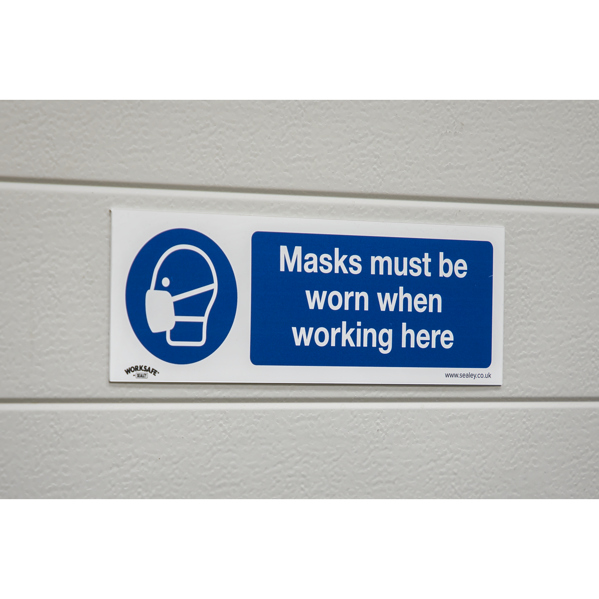 Masks Must Be Worn Safety Sign, Rigid Plastic - Pack of 10 SS57P10