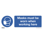 Masks Must Be Worn Safety Sign - Self-Adhesive Vinyl SS57V1