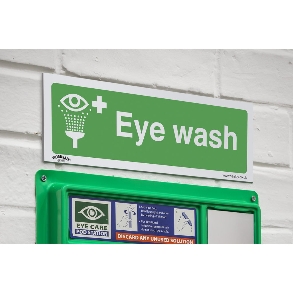 Eye Wash Safety Sign - Rigid Plastic SS58P1