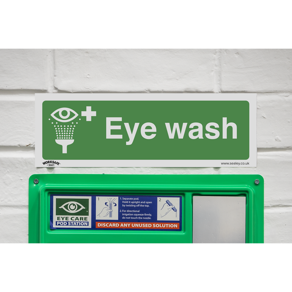 Eye Wash Safety Sign - Rigid Plastic SS58P1