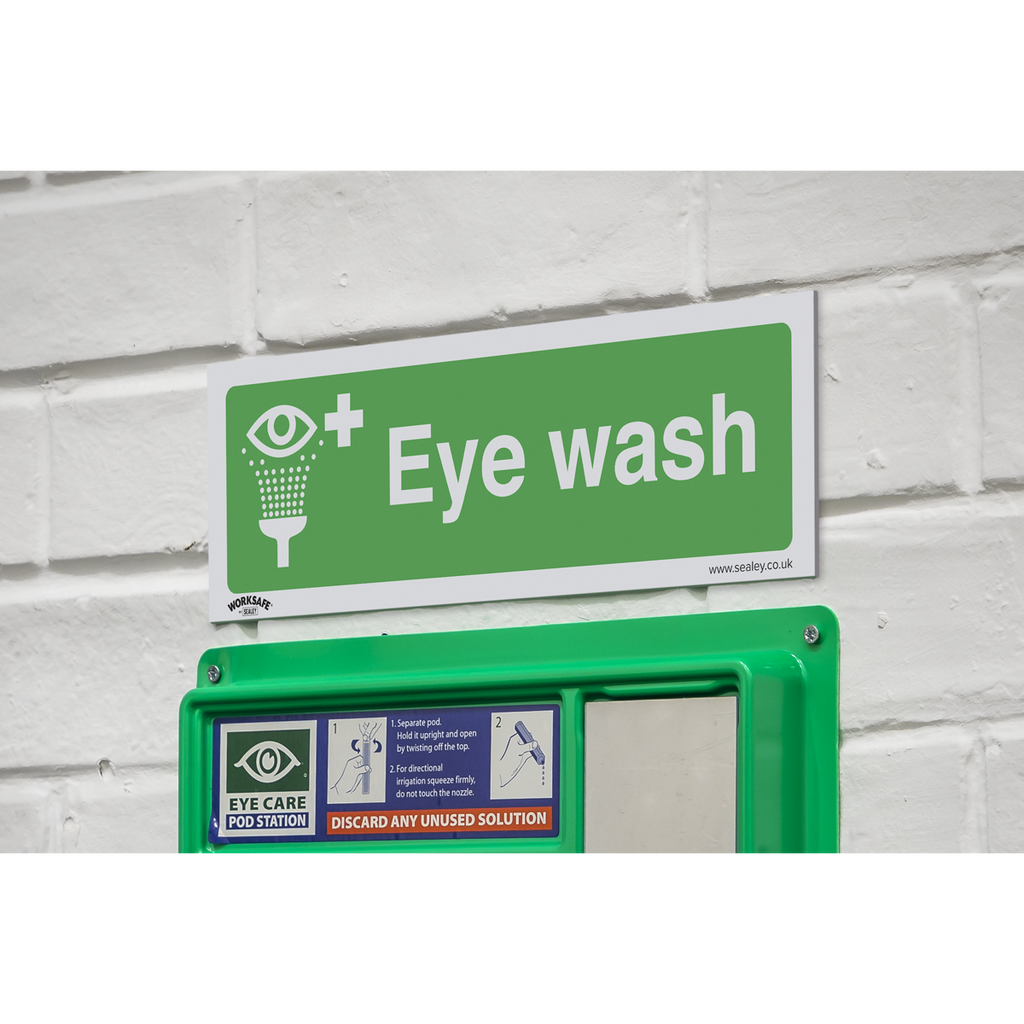 Eye Wash Safety Sign - Rigid Plastic SS58P1
