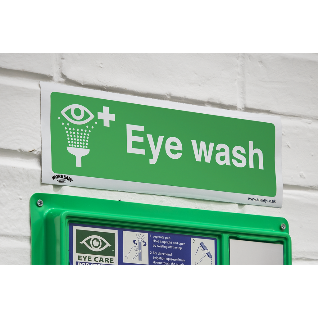 Eye Wash Safety Sign - Self-Adhesive Vinyl SS58V1