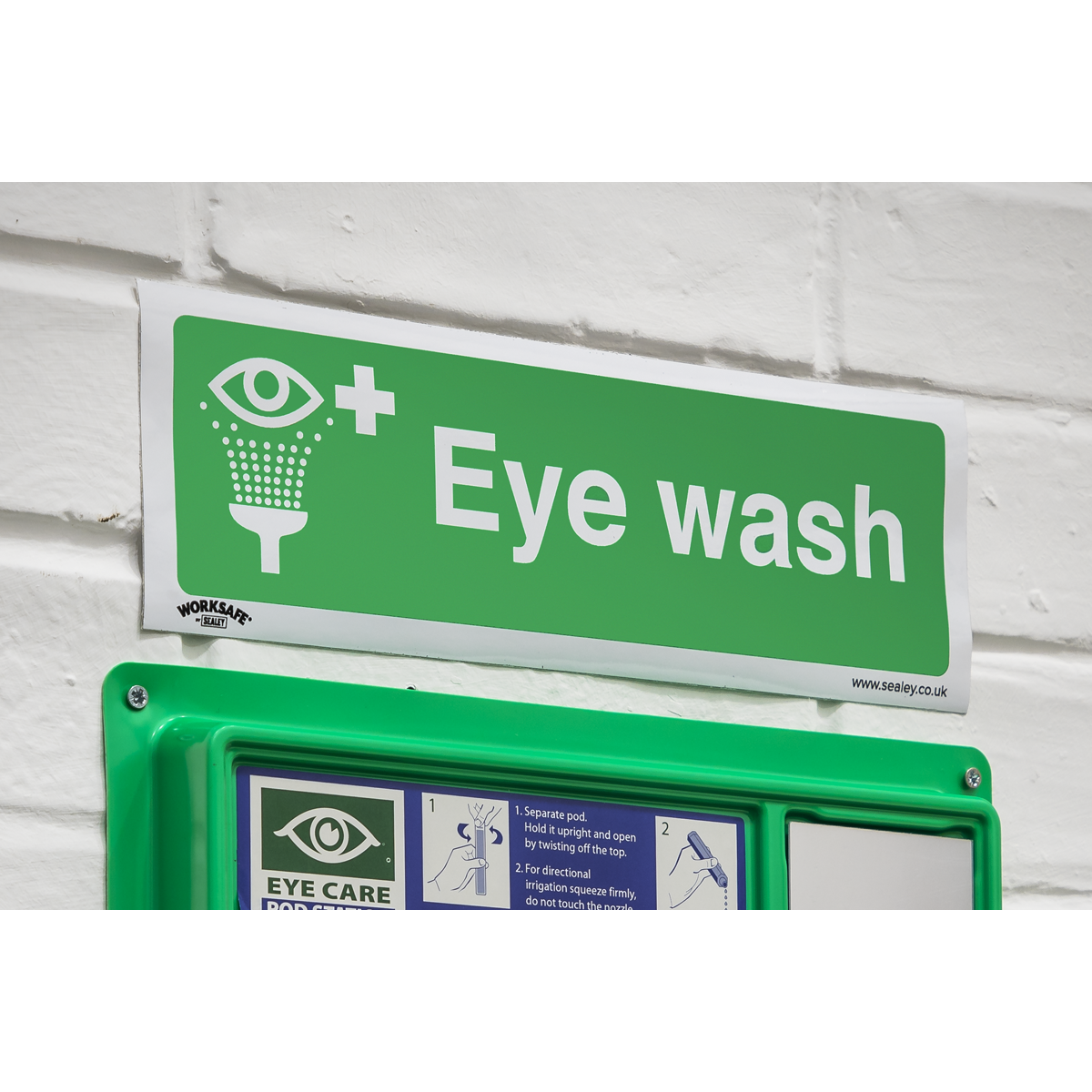 Eye Wash Safety Sign - Self-Adhesive Vinyl SS58V1