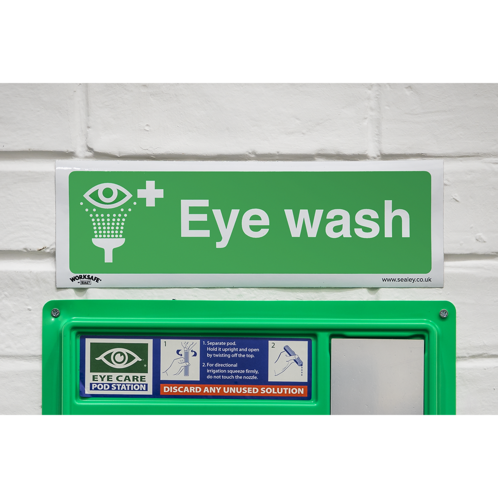 Eye Wash Safety Sign - Self-Adhesive Vinyl SS58V1