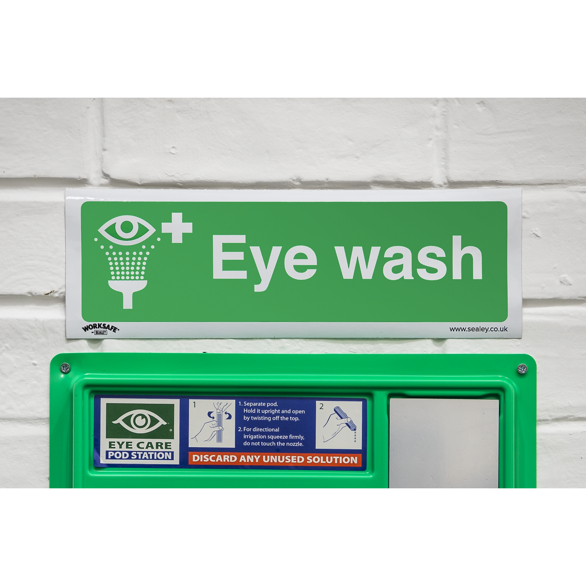 Eye Wash Safety Sign - Self-Adhesive Vinyl SS58V1