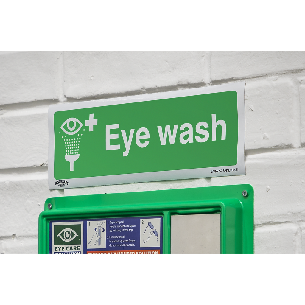 Eye Wash Safety Sign - Self-Adhesive Vinyl SS58V1