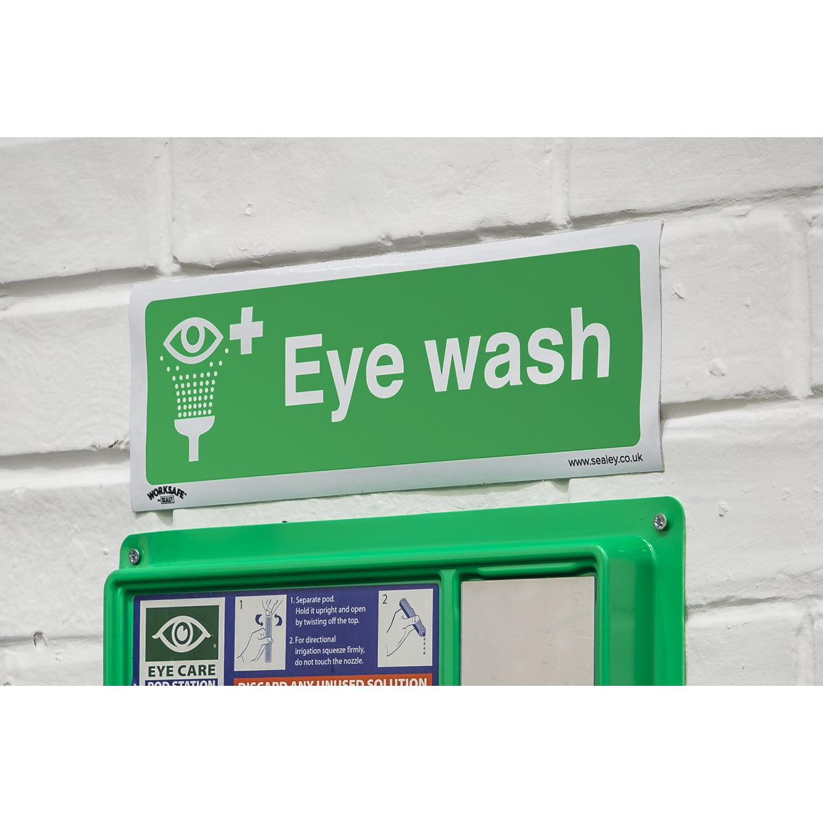 Eye Wash Safety Sign - Self-Adhesive Vinyl SS58V1