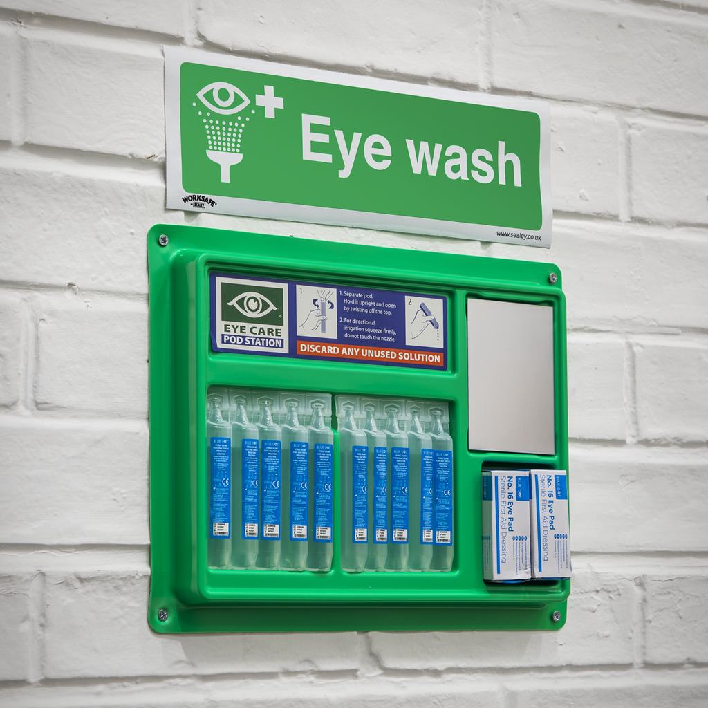 Eye Wash Safety Sign - Self-Adhesive Vinyl SS58V1