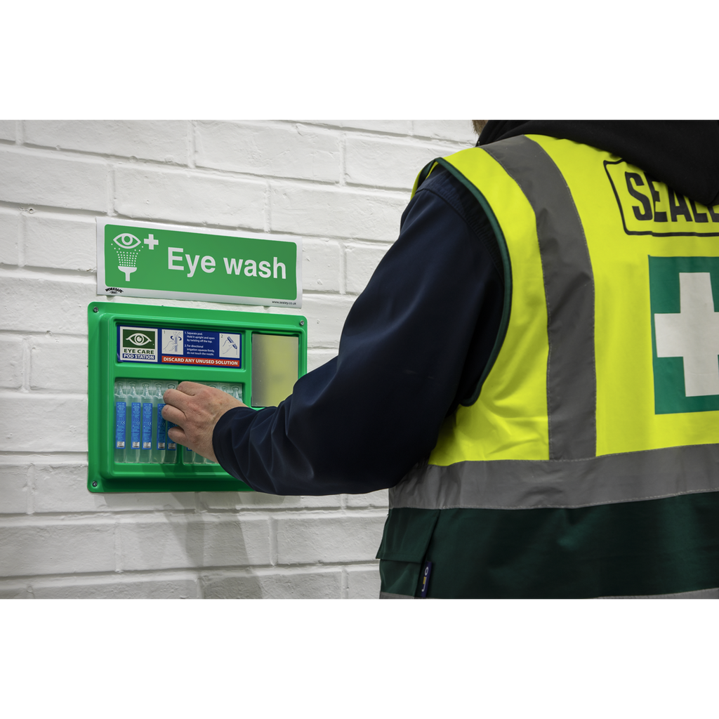 Eye Wash Safety Sign - Self-Adhesive Vinyl SS58V1